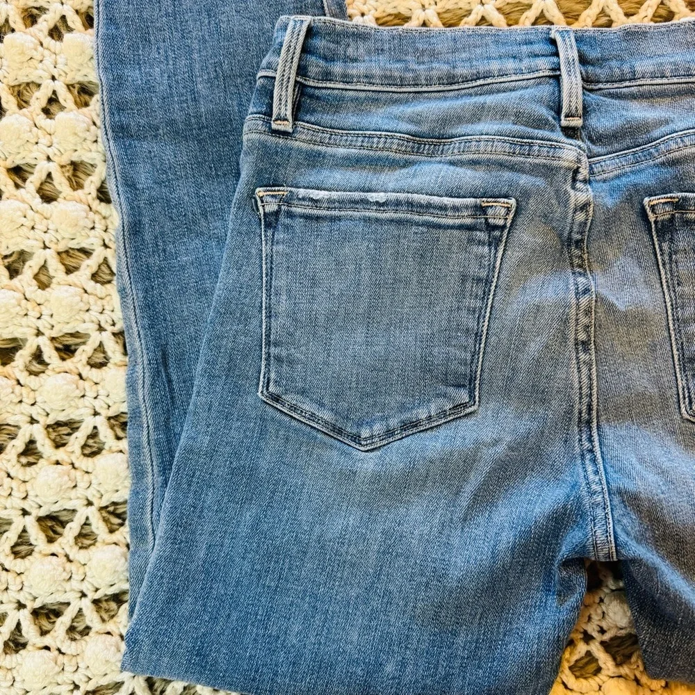 Frame Denim Le‎ Skinny de Jeanne Crop Jeans Light/Medium Wash size 28